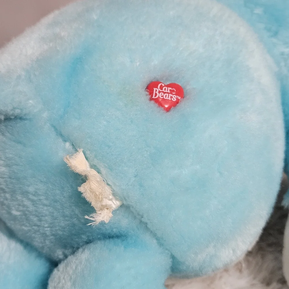 Care Bears - Vintage Aqua Blue Wish Bear Plush - 1983 - Picture 7 of 10
